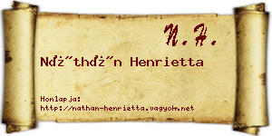 Náthán Henrietta névjegykártya