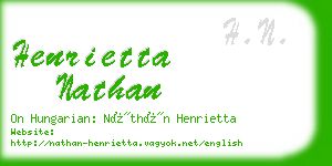 henrietta nathan business card